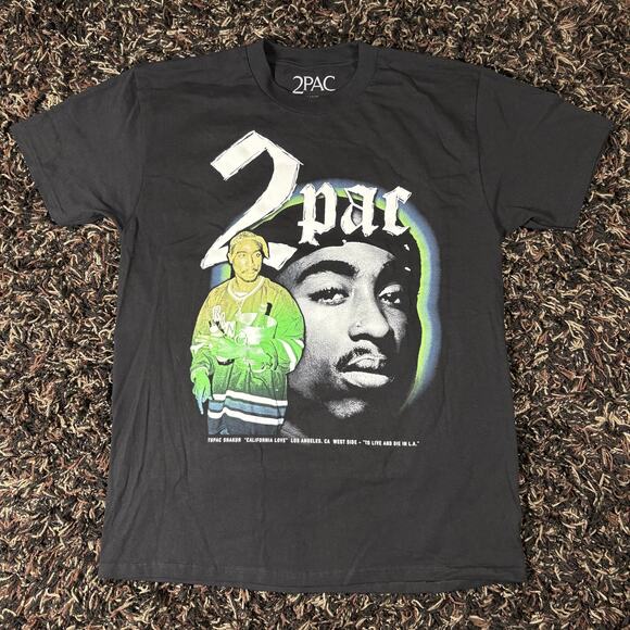 2Pac Other - Tupac California Love Portrait Heavyweight‎ Black T-Shirt Men’s Sz Large New